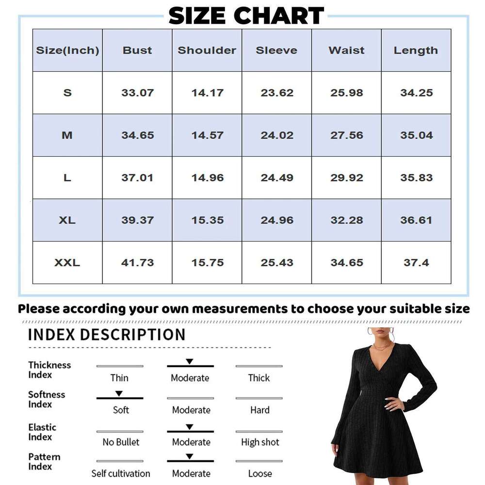 Ladies' Waist A-Line Autumn Basic Solid Long-Sleeved V-Neck Dresses Daily Date Fashion Casual Party Simple Elegant Dress XJ260131