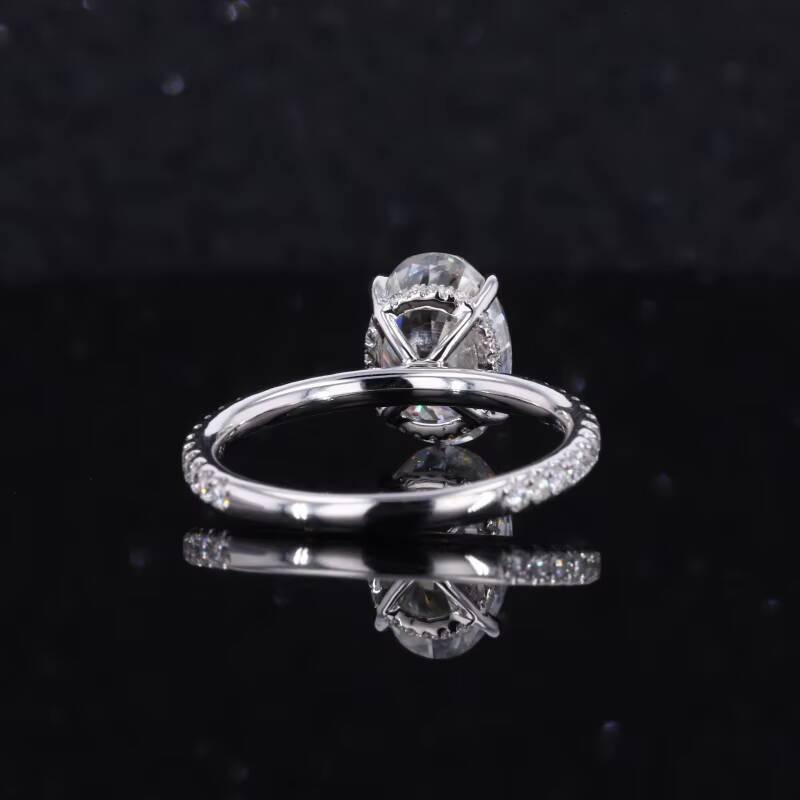 14K Gold Jewelry Oval Shape Moissanite Y Diamante Engagement Rings