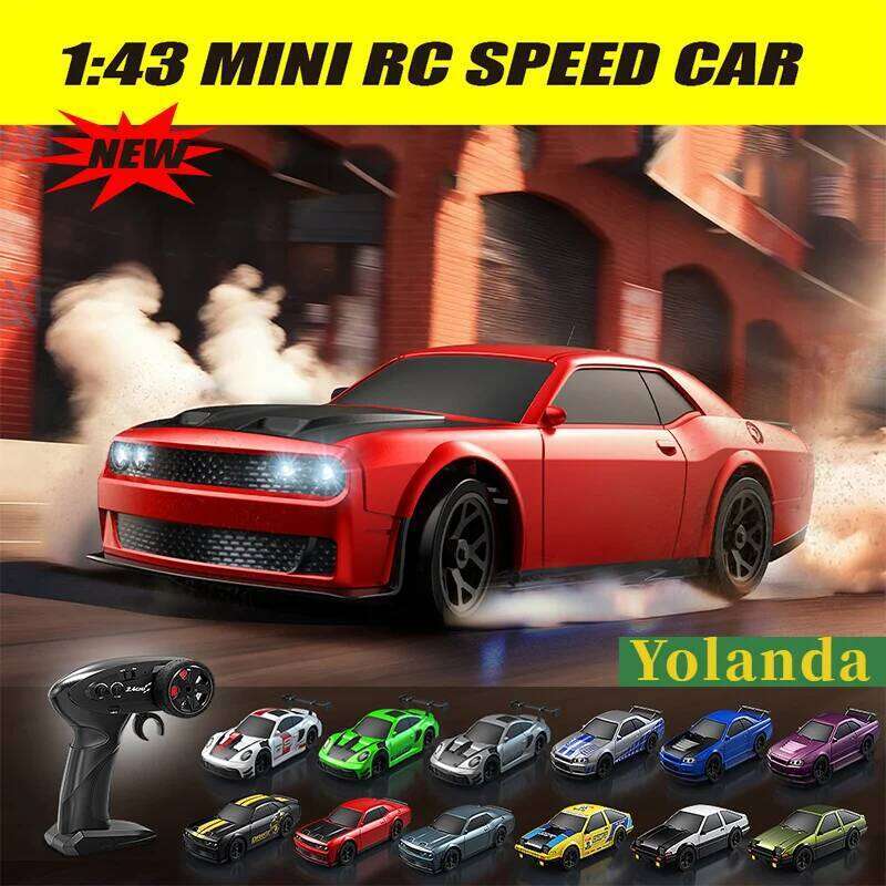 1/43 HB-RP43 RC Drift with DIY White Body Shell & Extra Tires 2.4G 4WD ESP Gyro Stabilization Full Proportional Control Car Y260131