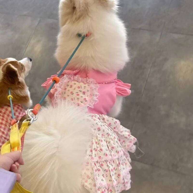 Summer Big Dog Clothes Large Pet Apparel Dress Corgi Shiba Inu Border Collie Samoyed Husky Labrador Golden Retriever Clothing H260129