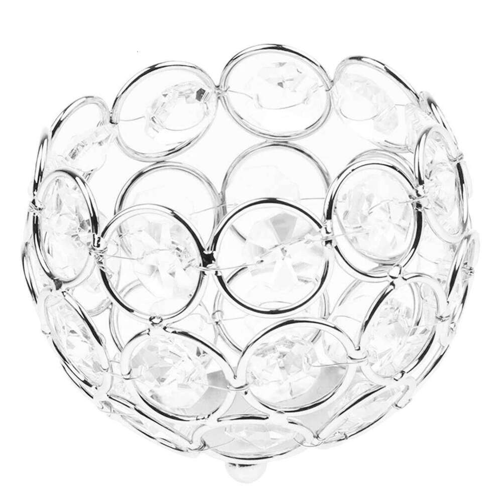 Crystal Tealight Candle Lantern Holders Gold Silver Candlesticks for Wedding Xmas Party Dinner Table Centerpieces Home Decors Y260131