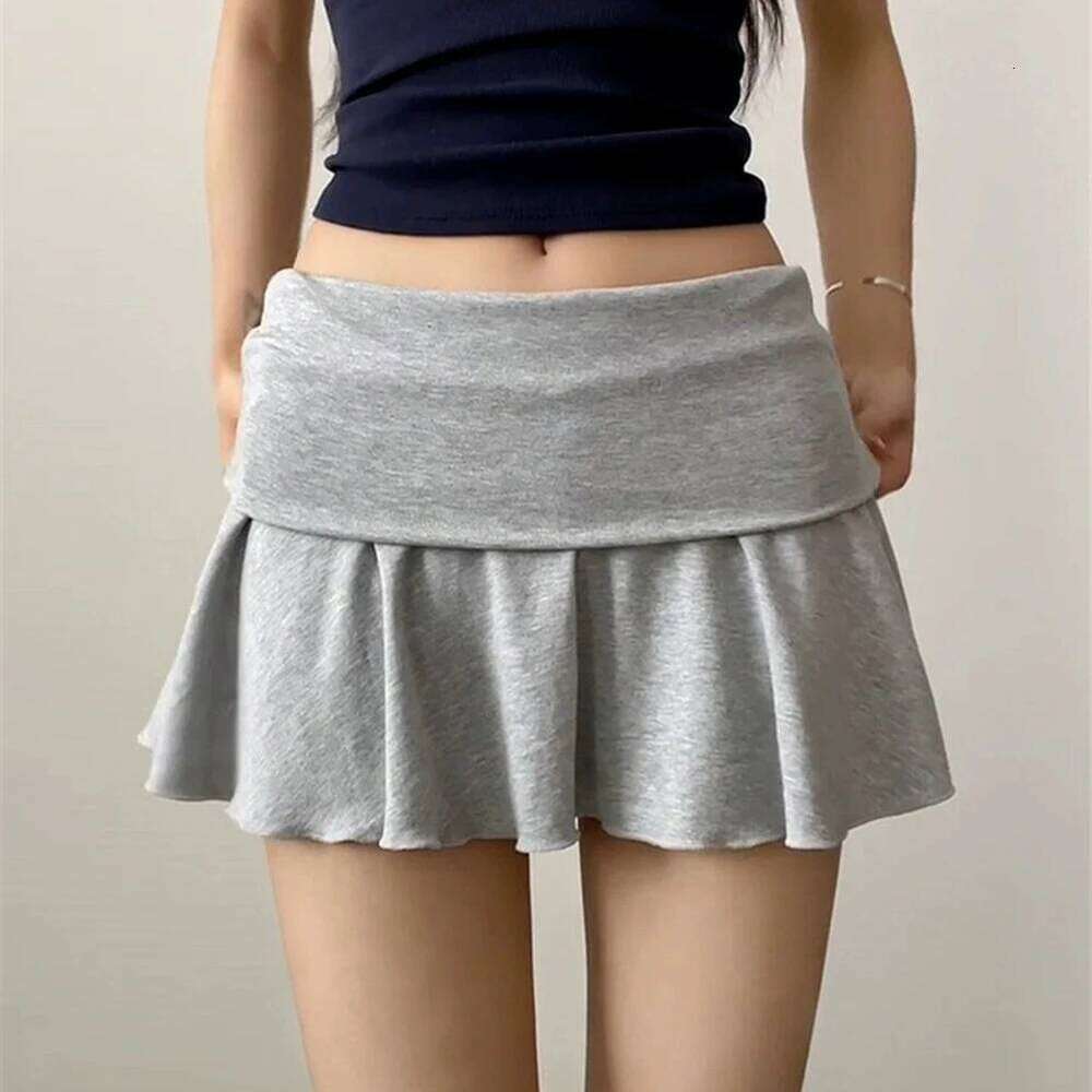 Waist-Flipping Ruched Skirts Prevent Exposure Golf Sports Women Dress Elasticity Athletic Short High Waist Skirt XJ260131