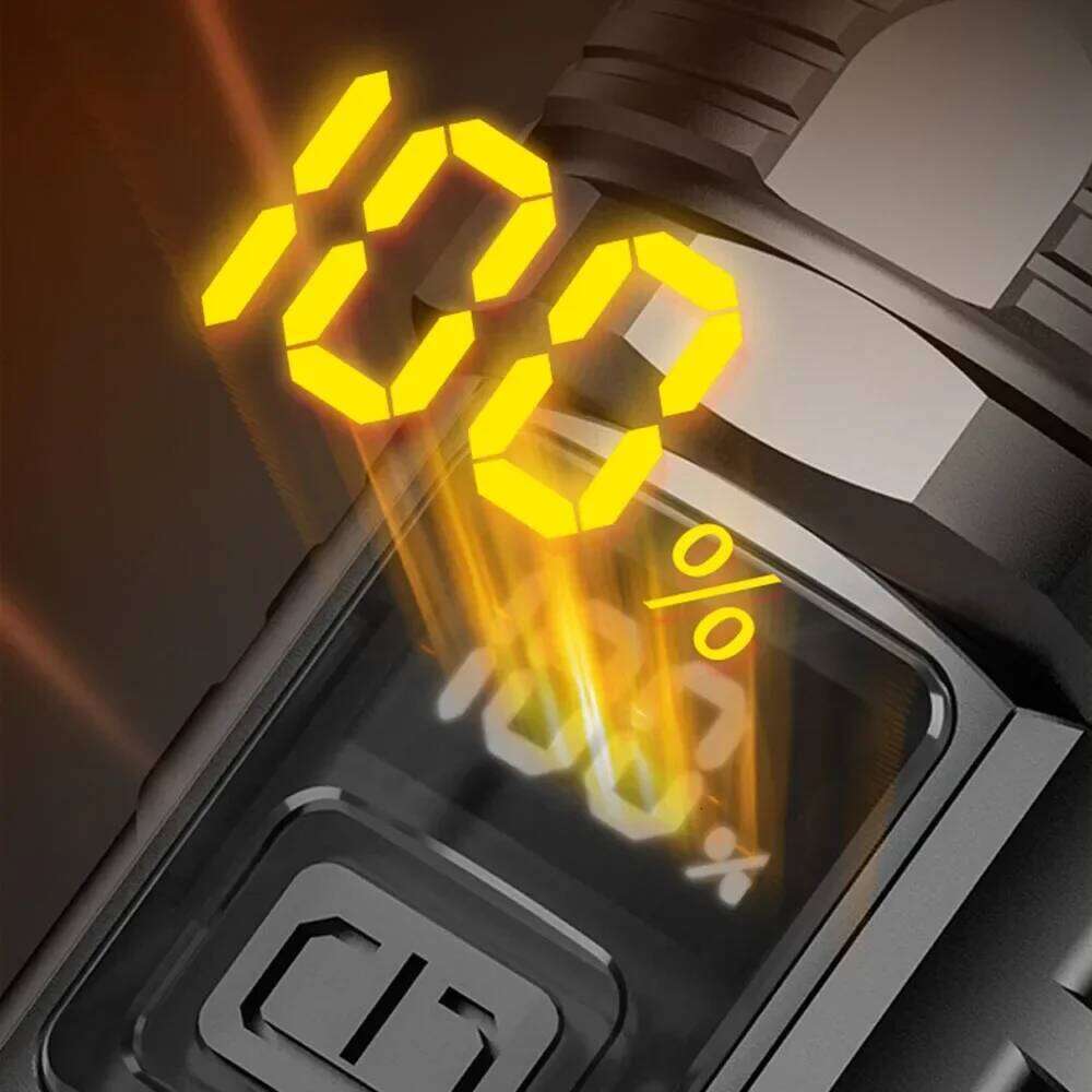 LED Flashlight Super Bright Rechargeable Portable Ultra Power Torch Lamp Retractable Digital Zoom Hand Light For Camping H260131