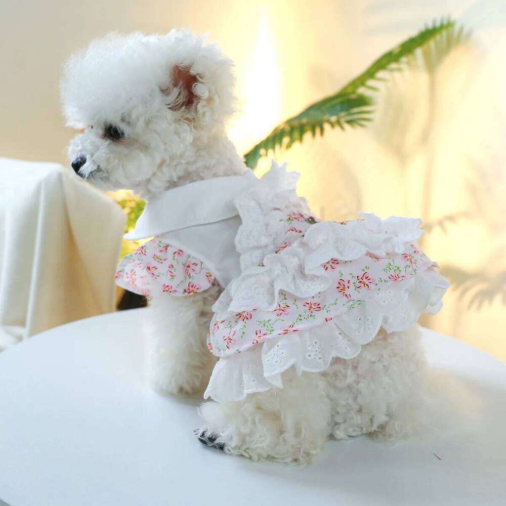 Dog for Small Dogs Floral Girl Puppy Dress Breathable Cute Princess Doggie Dresses Spring Summer Pet Cat Clothes H260129