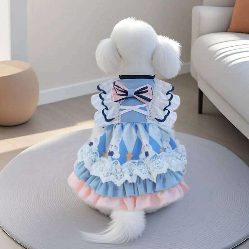 2025 Spring Summer Clothes Thin Puppy Dress Lolita Luxury Dog Clothing chihuahua Apparel Dresses Pet Costume for Small Dogs H260129