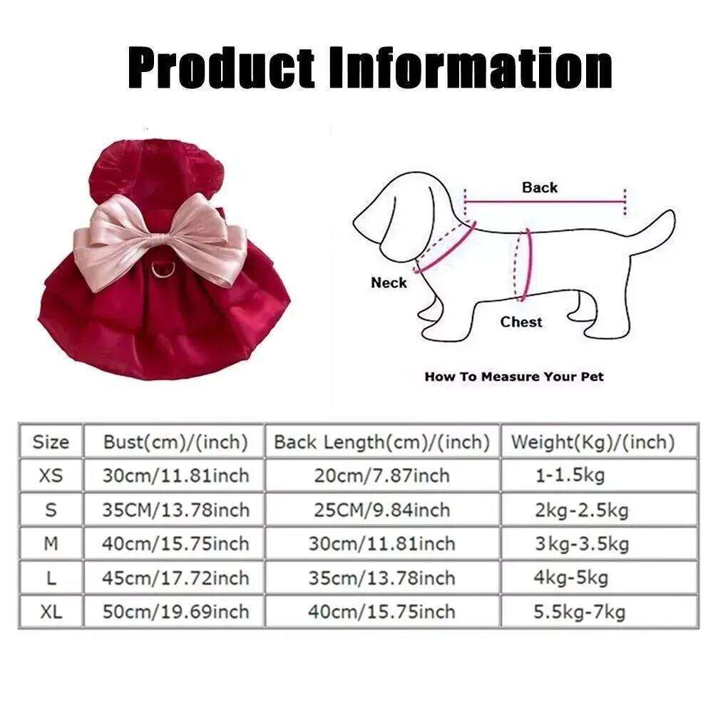 Cute Big Bow Summer Clothes Soft Elastic Dog Skirt Thin Supplies Pet Princess Dress H260129