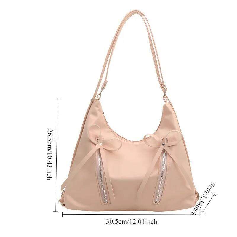 Fashion Bow Gentle Shoulder Niche Korean Version Women's Armpit Bag, New Versatile Tote Bags XJ260130