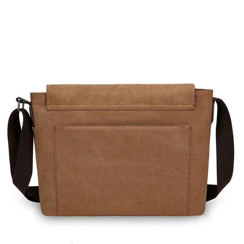 Men's canvas casual flip-top shoulder bag