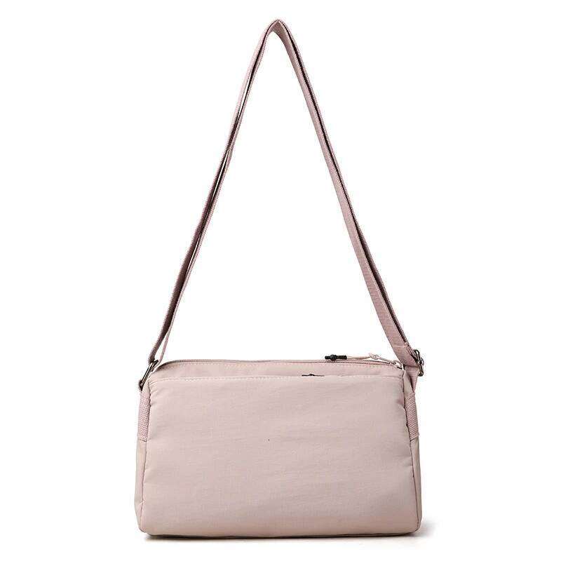 New women's crossbody - water-resistant, ultra-light fabric bag with multiple compartments, small square bag, gender-neutral