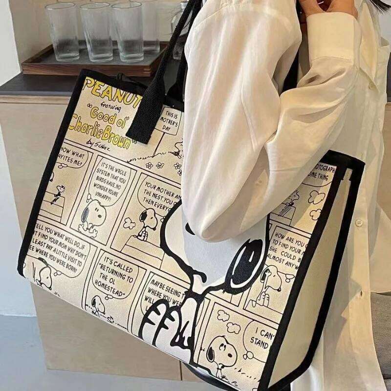 No.1 Anime Tote Canvas Large Capacity Female Environmental Protection Portable Pu Cute Printing Shopping Bag XJ260130