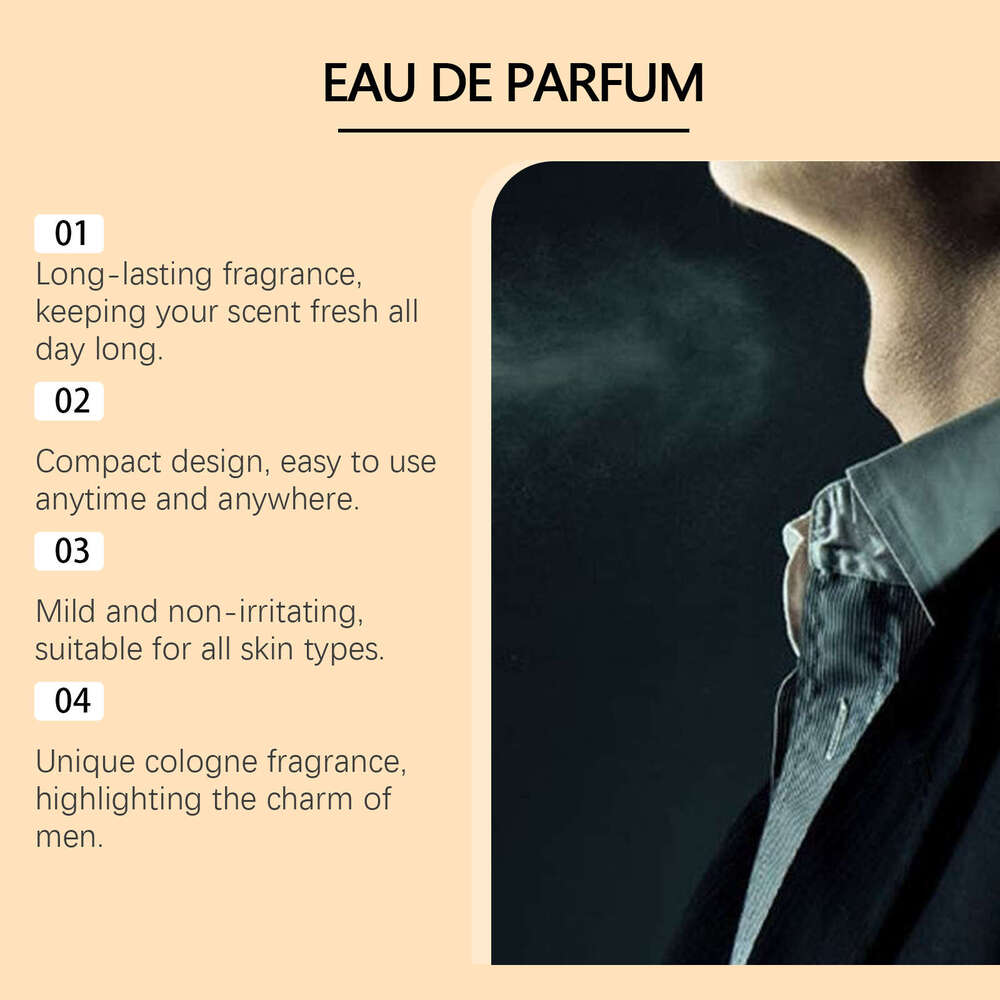 Roxelis Eau de Toilette Men's Perfume Cologne Citrus Scent Fresh Charm Portable Long-lasting Fragrance Spray S260131