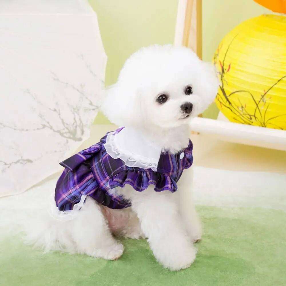Fashion Cute Pet JK Skirt Breathable Soft Cat Princess Dress Thin Design Comfortable Dog Clothes Spring H260129