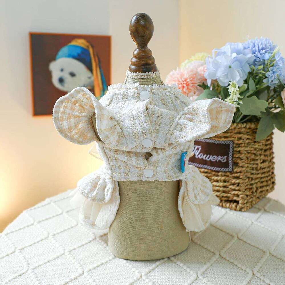 2024 New Winter Gabrielle Princess Dog Warm Wedding Dress For Small Dogs Yorkie H260129