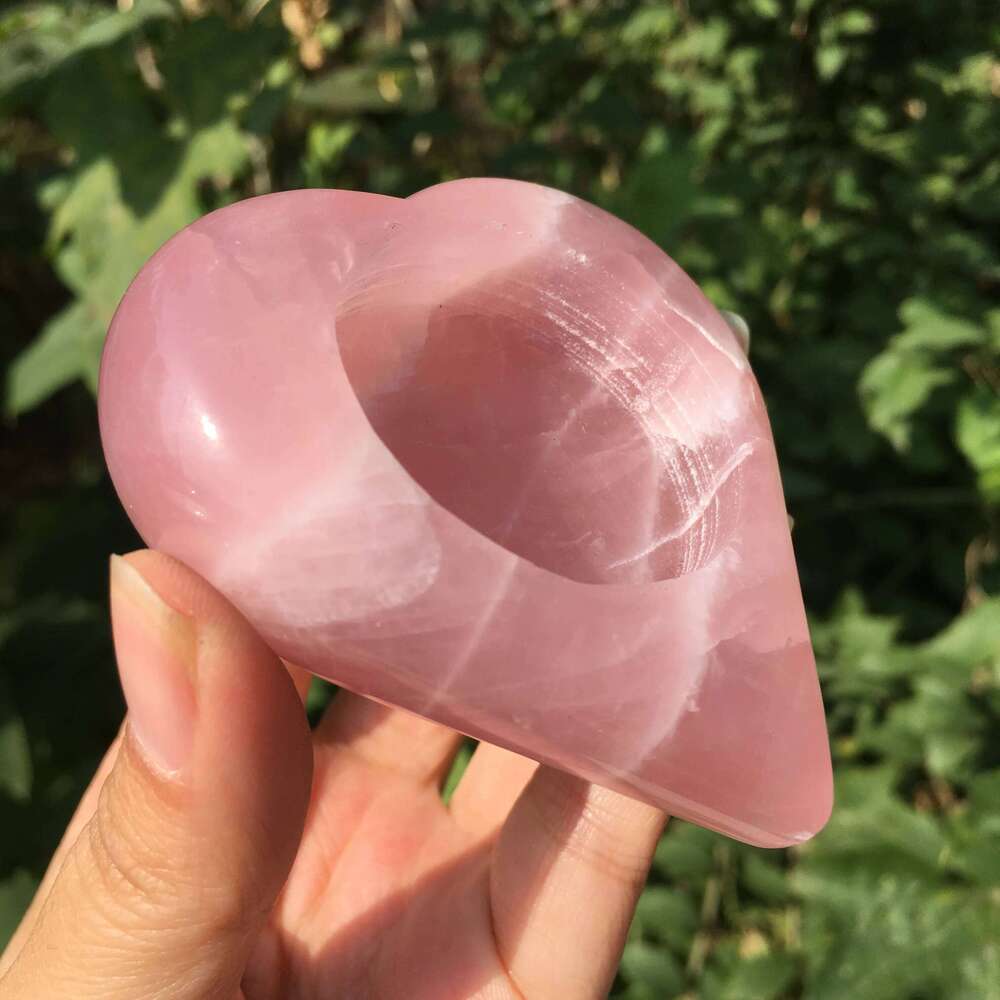 Natural Crystal Candlestick Polished Rose Quartz Candelabrum Hand Carved Pink Gemstone Lucky Fortune Healing For Decor Y260131