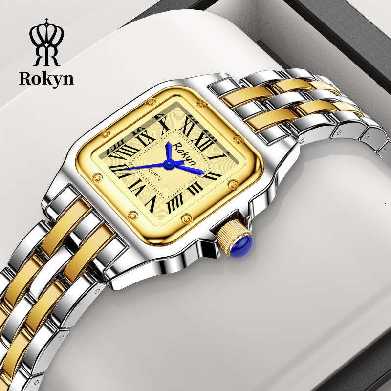 Light Luxury Square Women's Watch Fashionable and Elegant Waterproof Quartz Wristwatch