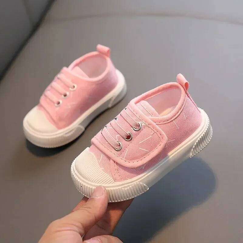 1-6 Years Old Children Canvas Spring Autumn Casual Low Cut Board Shoes Breathable Cotton Lining Anti-slip Wear Resistant Y260128