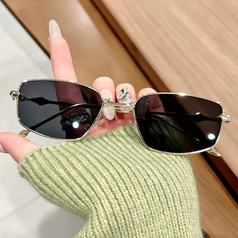 2026 New GM Metal Square Light Blue Women High-end Style Sunglasses for Men UV Protection