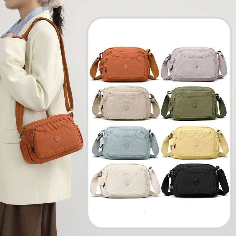 2025 New Jialongshi Fashionable Versatile Women's Single Shoulder Casual and Simple Crossbody Bag, Waterproof Nylon Fab
