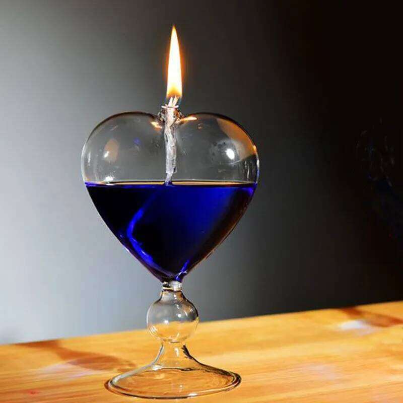 Oil Lamp Home Creative Hand-Made Heat-Resistant European Love Glass Candlestick or Wedding Decoration Y260131