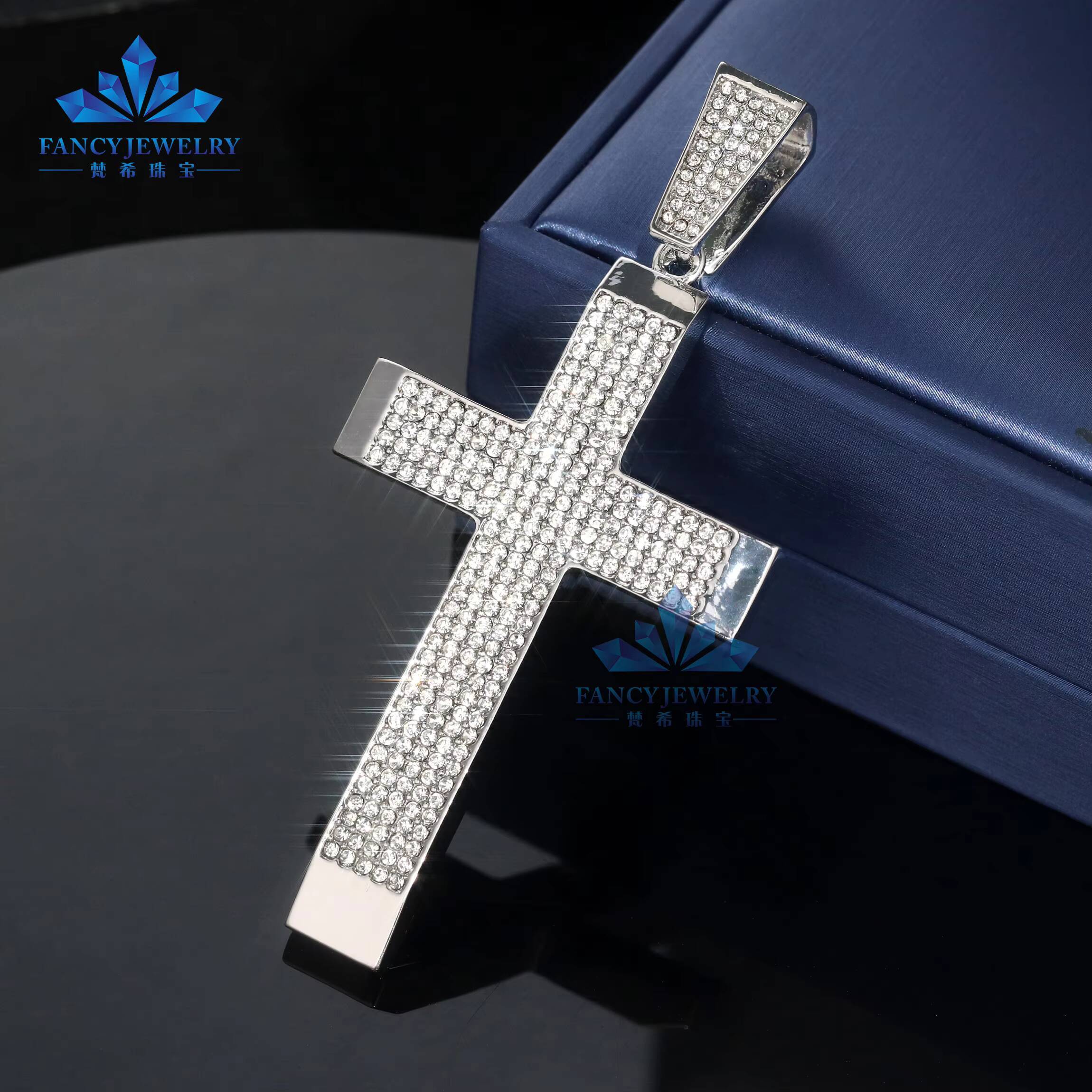 2026 Unique Unisex High Quality 925 Silver Gold Plated Cross Pendant Trendy Fine Pendants Charms for Men Women Moissanite Gift