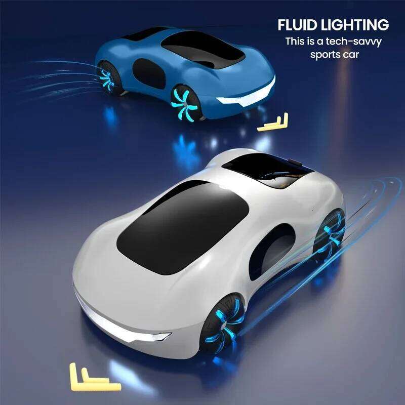 2.4G 1/18 RC Toy with Spray Light Kids Light-Controlled Watch Stunt Drift Car Remote Control Toys for Boys Y260131