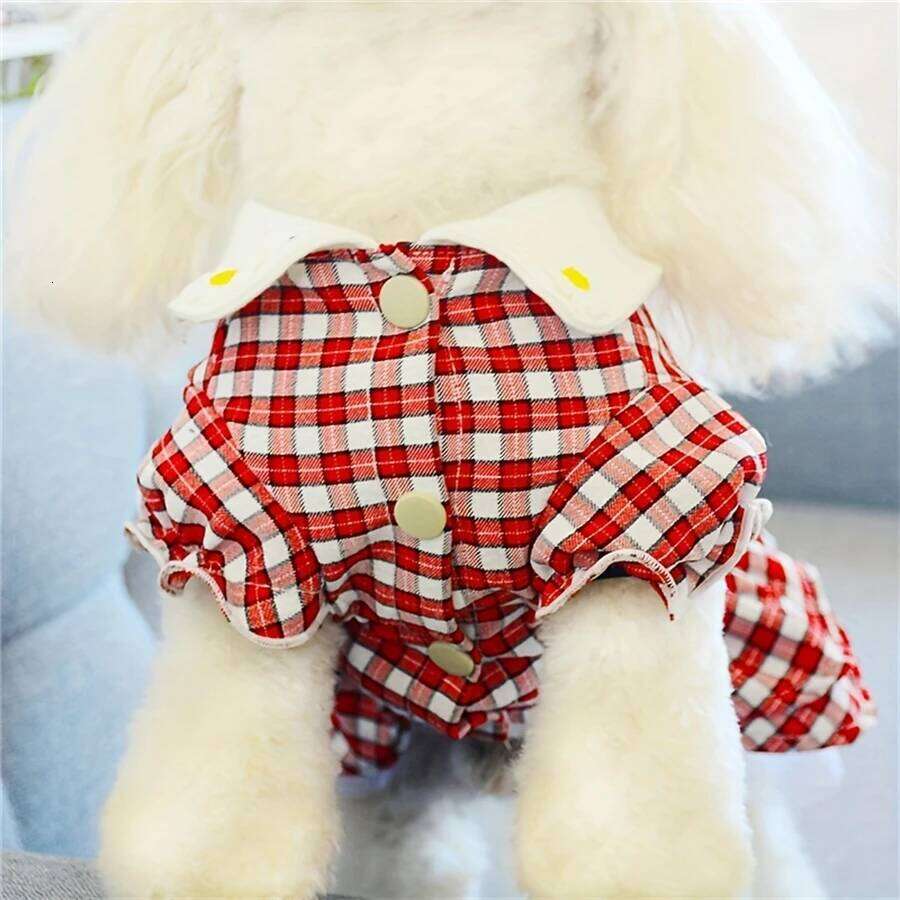 Dress for dogCute Pet Print Skirt Breathable Summer Comfortable Shirt For Puppy Halloween Costume Teacup Yorkie Girl H260130