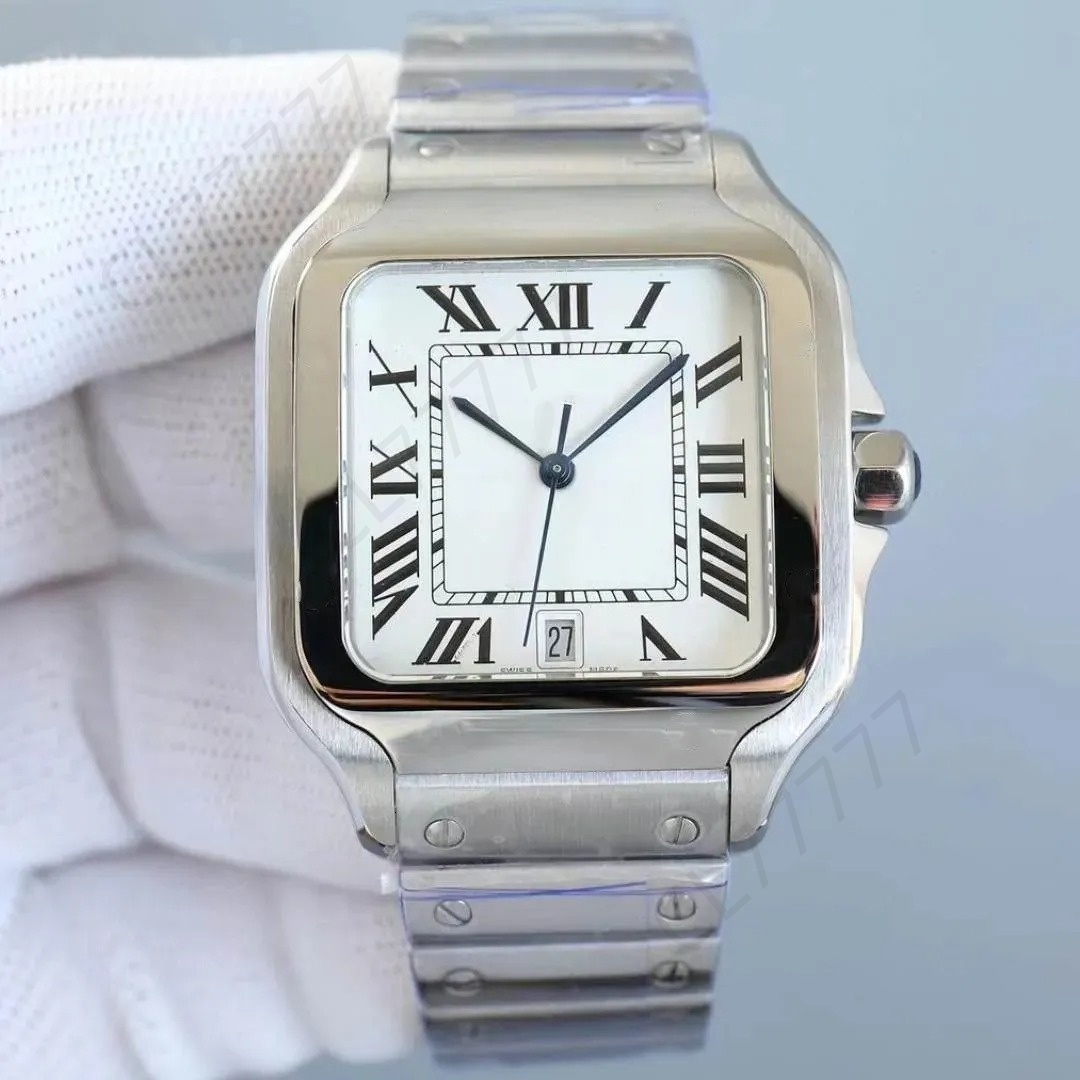 AAA Mens Watch Designer Santoss Watch Man Women Watch Classic Square Dial 39mm Automatic Watch Date Waterproof Watch Chronograph Multifunctional Santio40