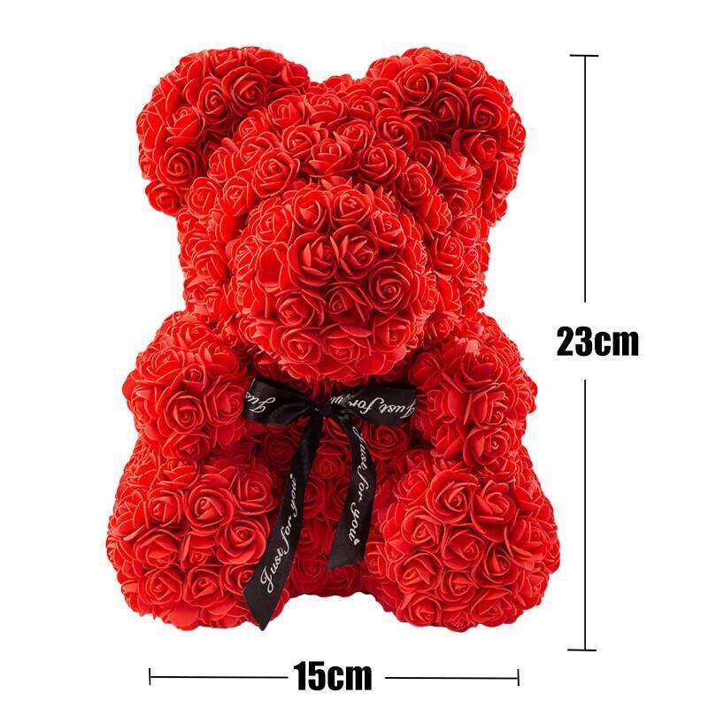 Creative Eternal Rose Artificial Flower Red Teddy Bear For Girlfriend Mother Birthday Valentine's Day Anniversary Y260131