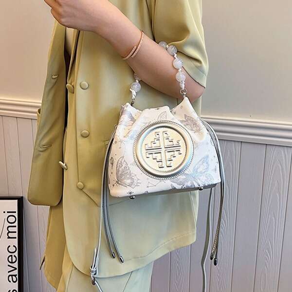 Cross-Border Chinese Beaded Handheld Bucket For Women New High-End Versatile National Style Single Shoulder Crossbody Bag MASA