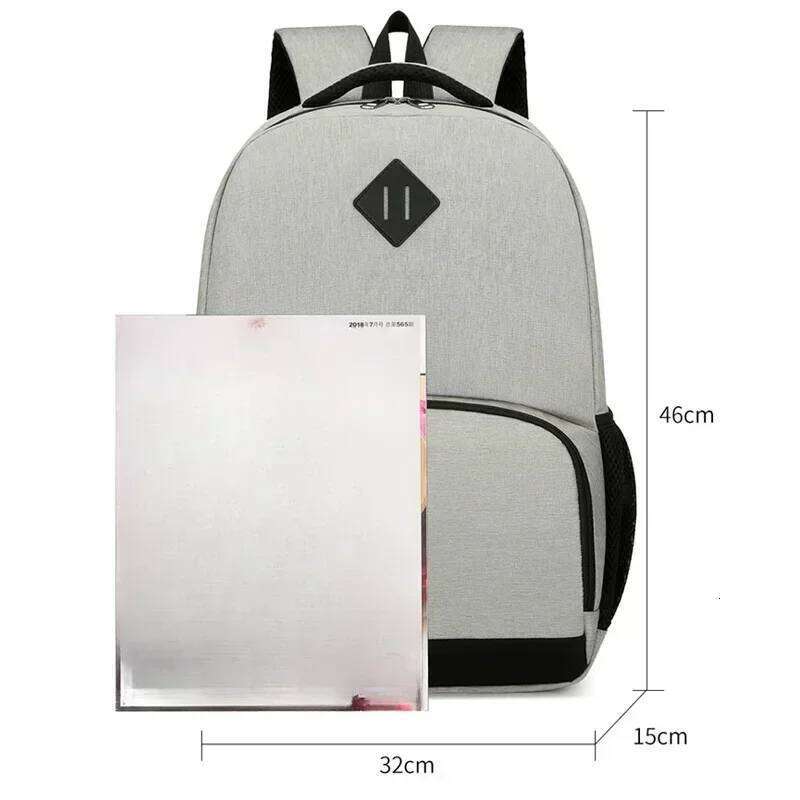 Business Computer USB Charging Port Men's with Insulated Lunch Bag Outdoor Travel Waterproof Backpack