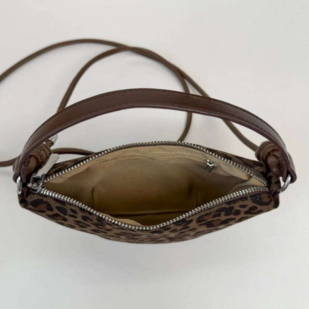 Fall Winter Retro Phone Small Women's 2025 New Fashion Leopard Print Handbag Versatile Crossbody Single Shoulder Bag