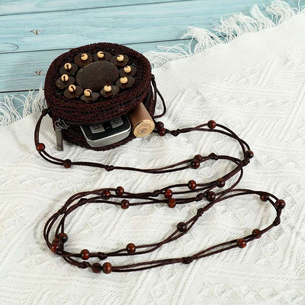 Characteristic Ethnic Style Coconut Shell Handwoven Crossbody Women's Bag