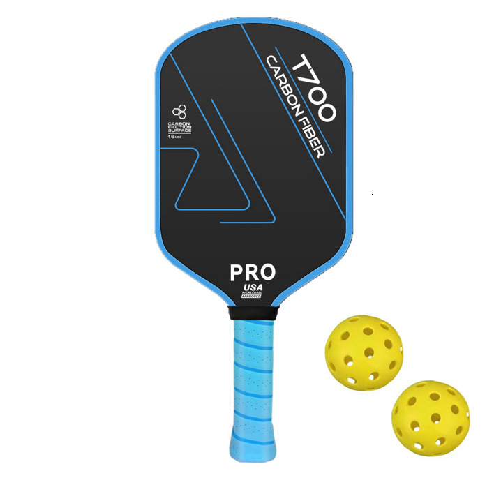 T700 Textured Matte Carbon Fiber Pickleball Racket Integrated Blade Offensive Same Model 16mm Thick Professional Competition In Stock