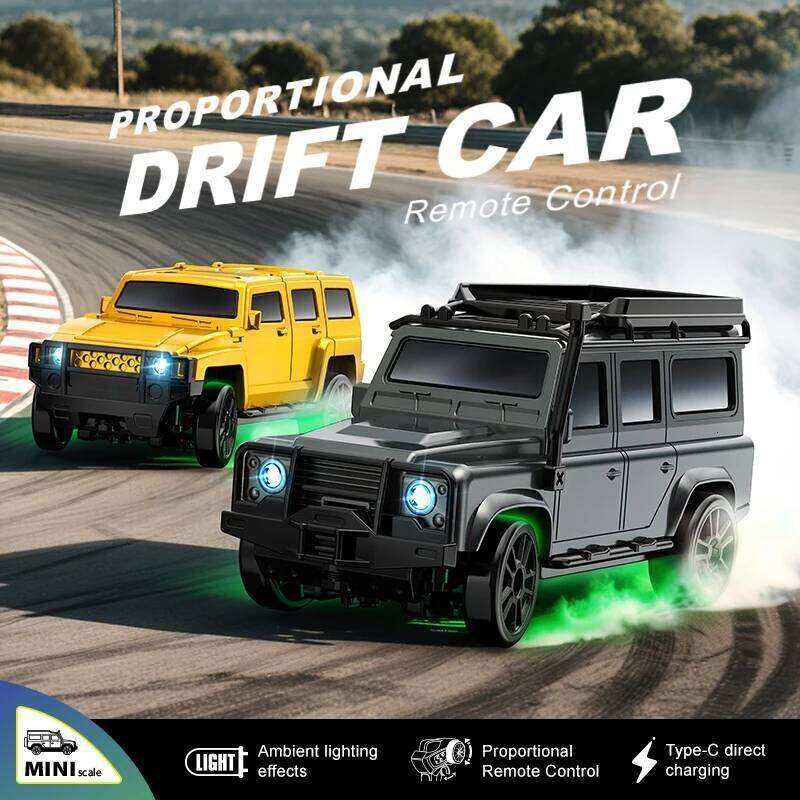 2.4G 4WD 1:64 RC High speed Tabletop Remote Control Off-Road Climbing Mini GTR Racing Desktop Car Children Gift Y260131