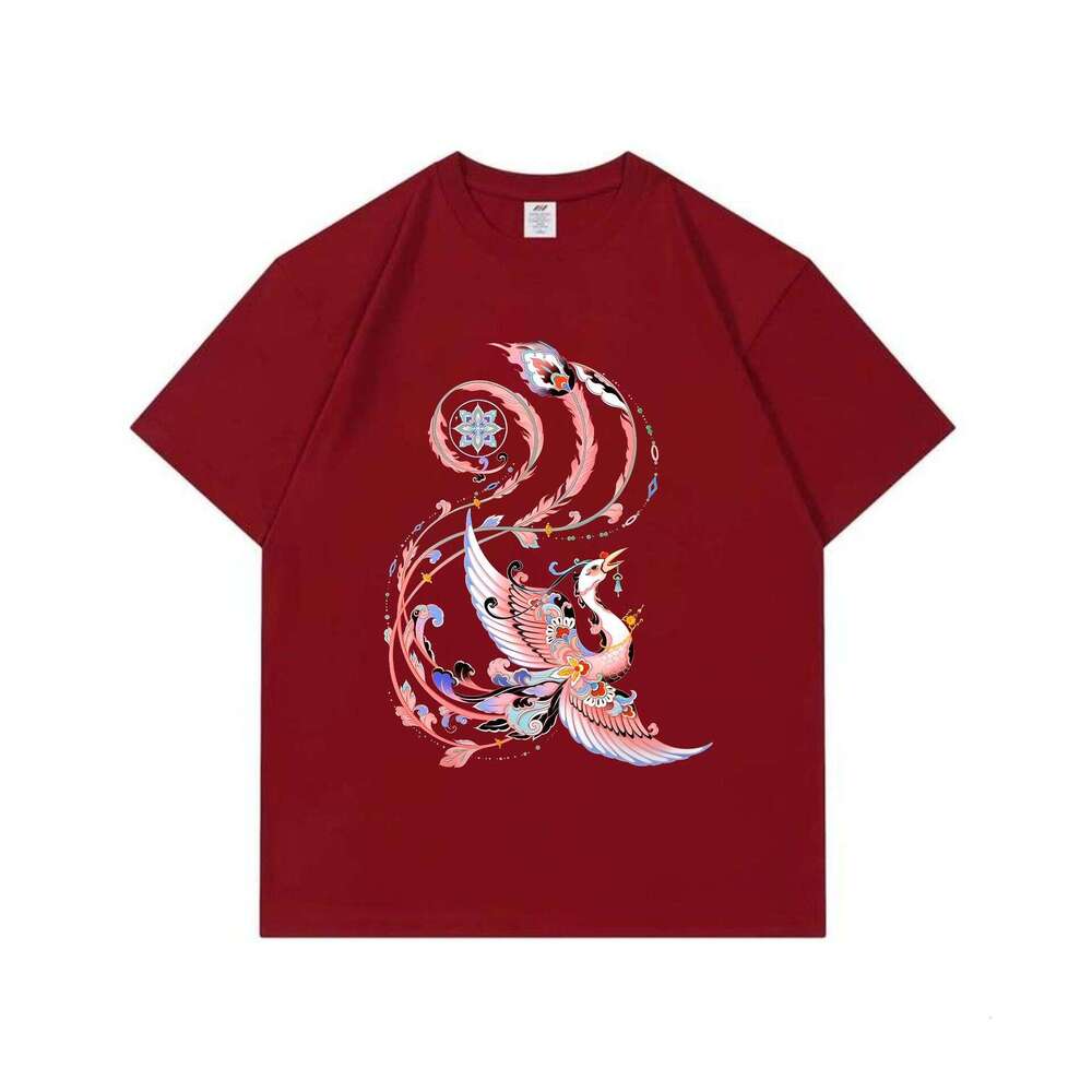 Summer New National Trend Style 3D Digital Print Short Sleeve T-Shirt Unisex Round Neck Luanyun Luanyun