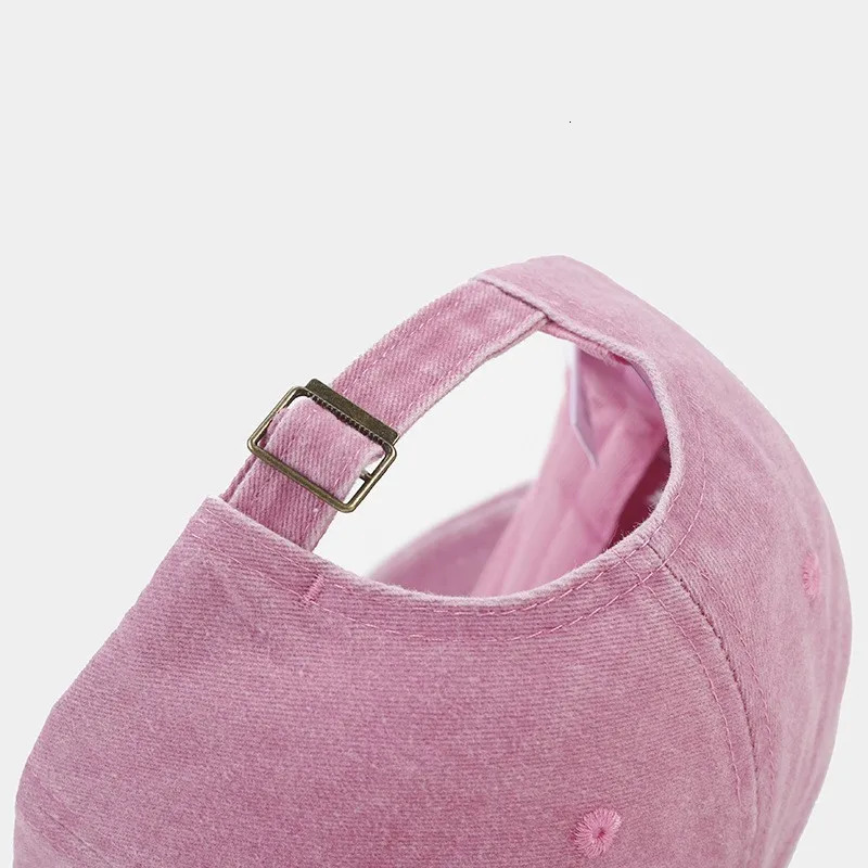 Washed Cotton Baseball Cap Women Men Soft Top Embroidered Love Retro Simple Summer Hats For Outdoor Dad Hat 260120