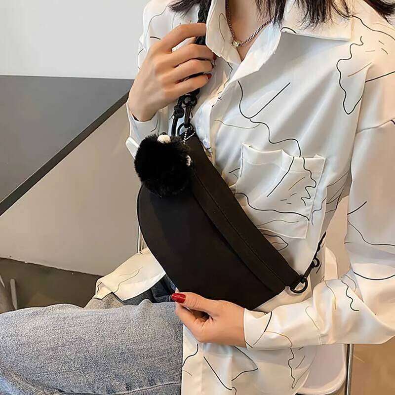 Chest Banana for Women Sling Crossbody Pack Canvas Running Waist Casual Fanny Packs Sport Half Moon Belt Bag