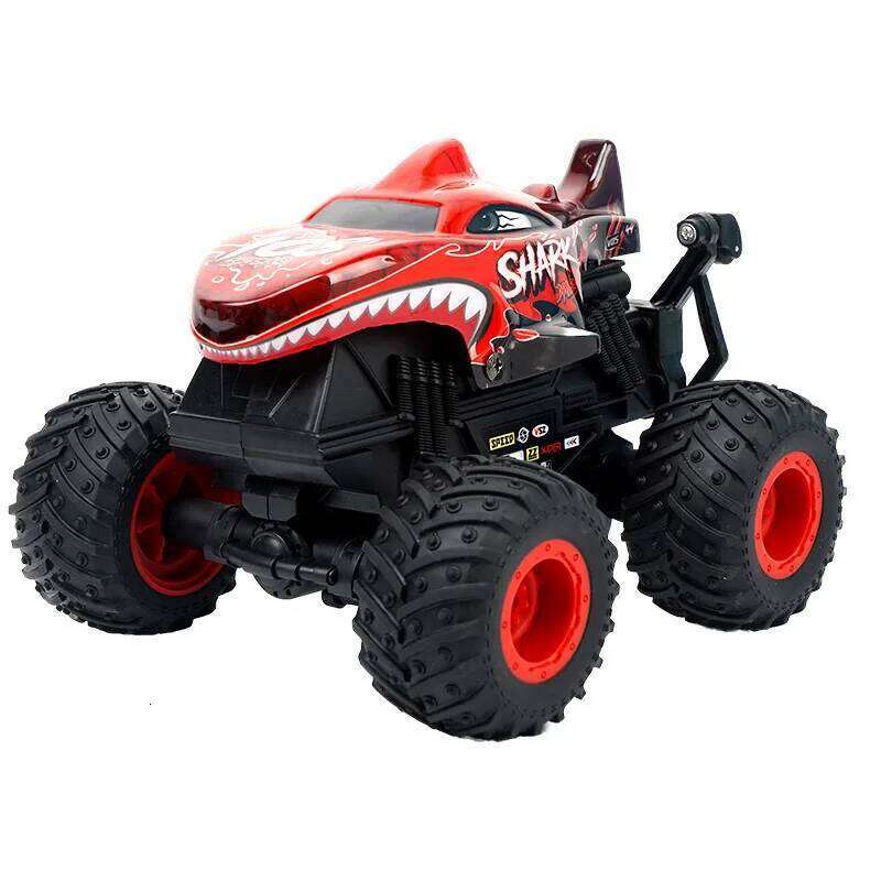 2.4 With Music And Lighting 1:20 Remote Control Stunt 360 Degree Rotation Dinosaur Shark Head Cool Children'S Toy Car Y260131