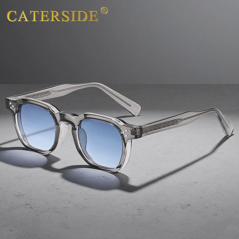 CATERSIDE Retro Punk Men Sunglasses Square Personalized Glasses Womens Fashion Party Glasses Festival Gift 2 Pieces 260126
