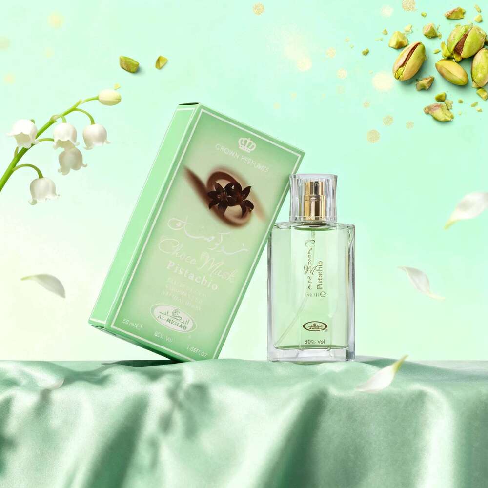 Al Rehab Choco Musk Pistachio perfume Men and Women -50ml 1.65oz spray for any occasion, perfect holiday gift H260130