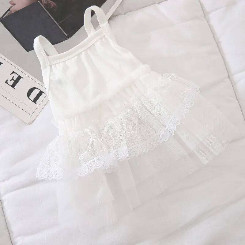 Princess Small Thin Dress Pet Summer Halter Teddy Mesh Vest Bichon Solid Colour Skirt Fashionable Dog Clothes H260130