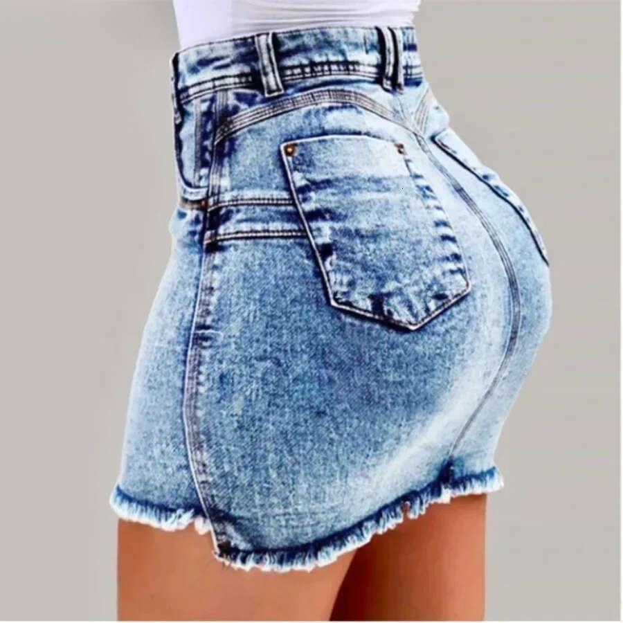 2025 Women's Summer High Waisted Mini Sexy Ladies Club Party Wear Slim Bodycon Short Jeans Denim Skirt Female XJ260131
