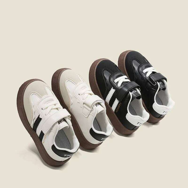 Children's Skate Girls White 2024 Spring New Fashion Boys Canvas Kids Sports Shoes Unisex Casual Sneakers Y260128