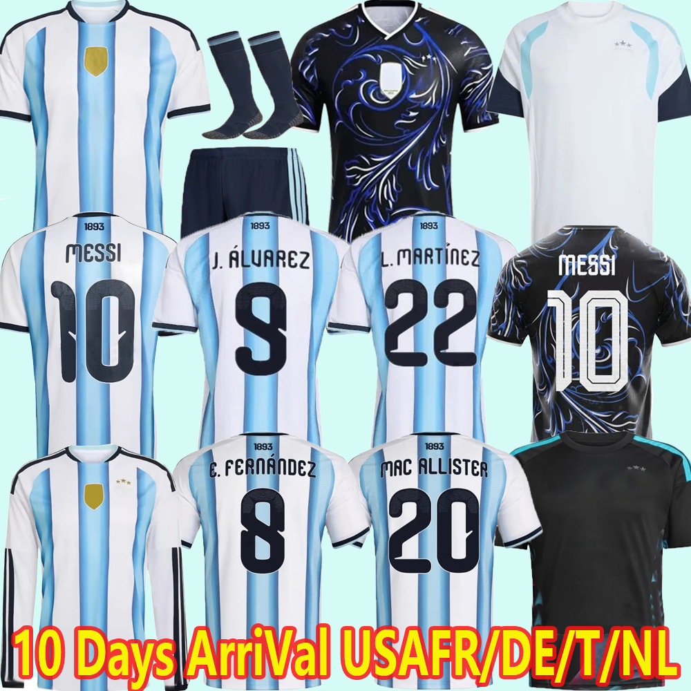 2026 Argentina soccer Jerseys MESSIS GARNACHO DE PAUL National Team MARTINEZ Fans Player versio Maradona Football Shirts 2025 26 27 SUAREZ Miamis FC Women men kids