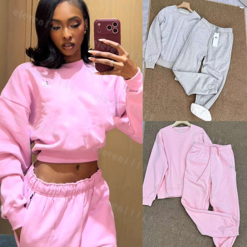 10A Valentine's Day Set Alosetitys Sets Jacket Pink Alosetitys Sweat Sets Women Set Jacket Leggings Pants Alosetitys Fleece Jacket Yoga Gym Sweater Sets
