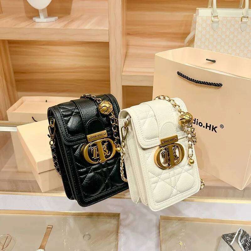 Women's handbag 2024 new high-end light luxury designer mini chain mobile phone women's shoulder crossbody bag