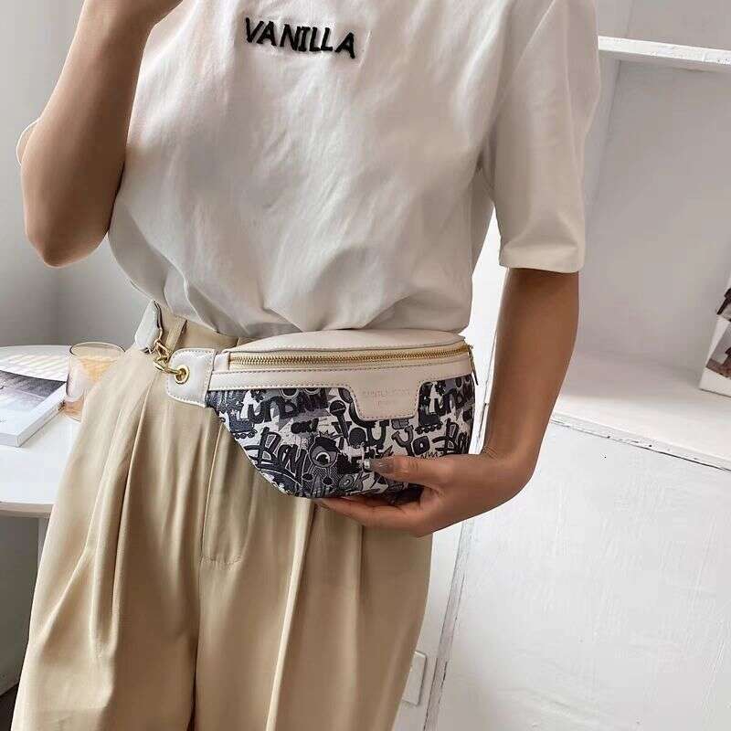 New Fashion Trend Women's Single Shoulder Waist Printed Internet Celebrity Versatile Ins Crossbody Chest Bag