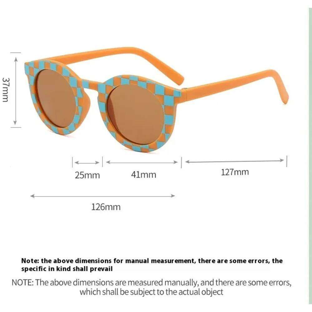 5PCS Personalized retro children's fashionable boys and girls' sunglasses, baby UV resistant glasses H260130