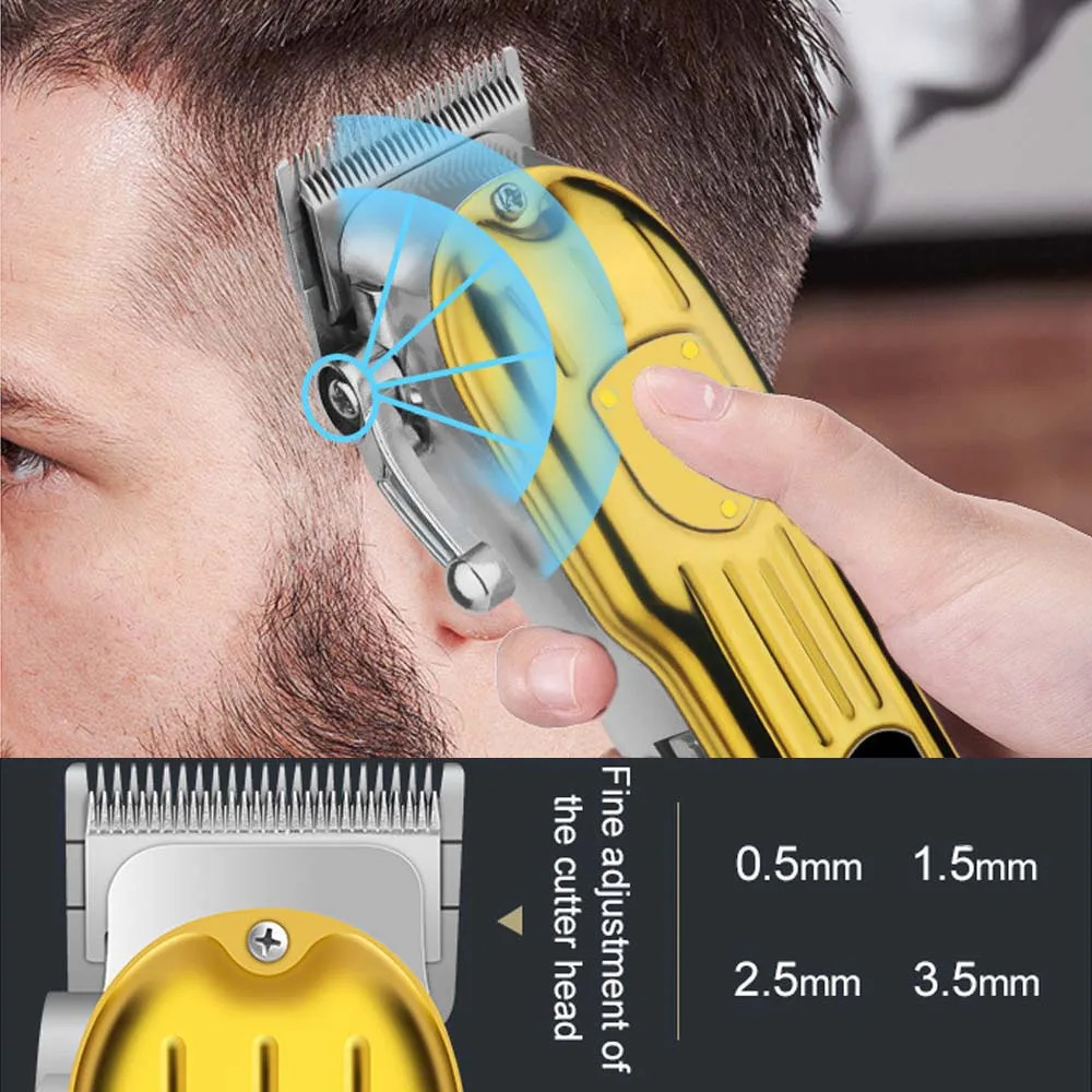 Professional Hair Clippers/Hair Trimmer/Beard Shaver for Men - Cordless Barber Clipper Hair Cutting Kit Haircut Grooming Kit 260129