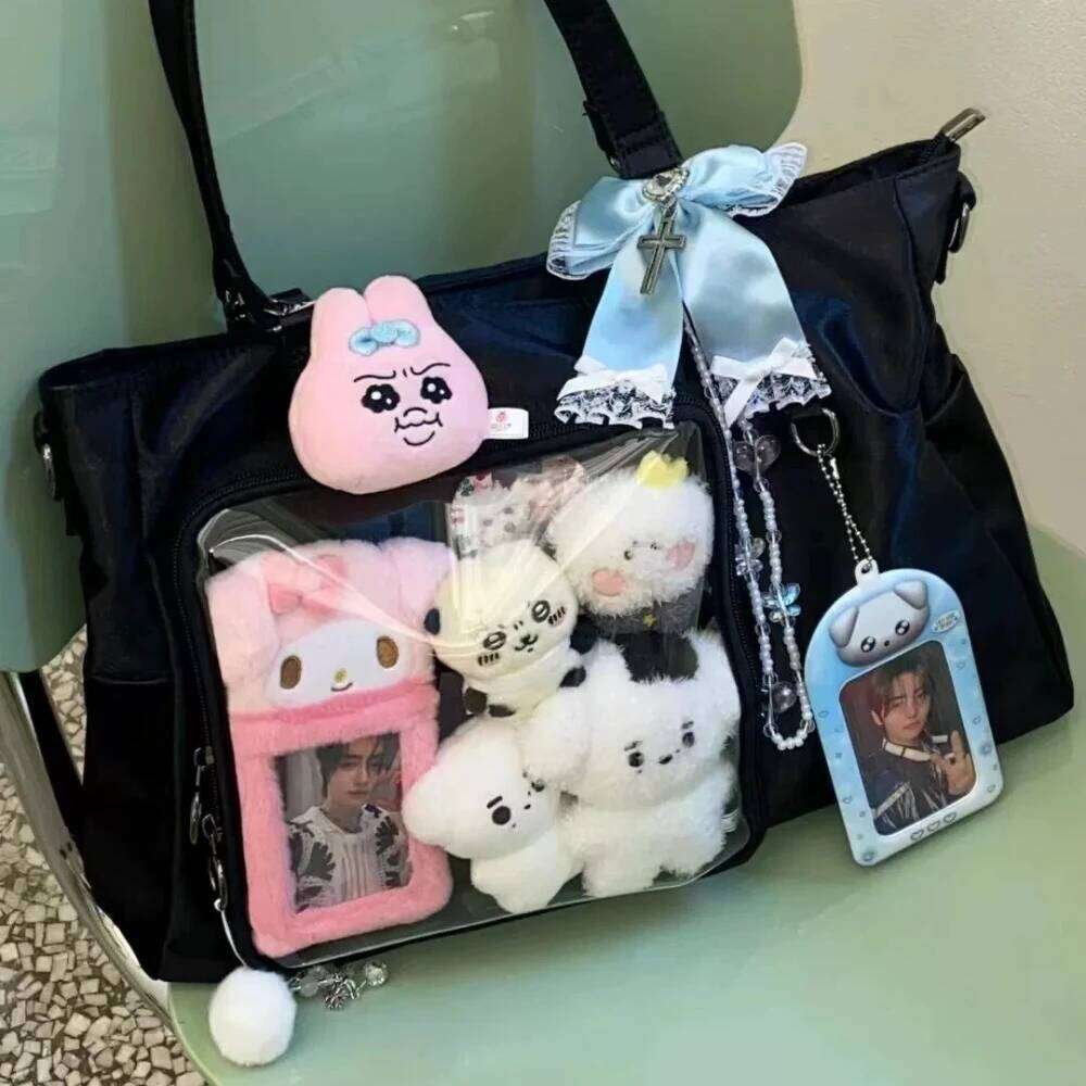 Crossbody School Book Large Capaci Transparent Mengers Simple College Sle Women's Shoulder Bag Handbags for Women 2025